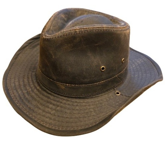 Dormant Pacific Co Indiana Jones Hat Dark Brown Med Retro Outback Safari 80s 90s - Picture 1 of 16